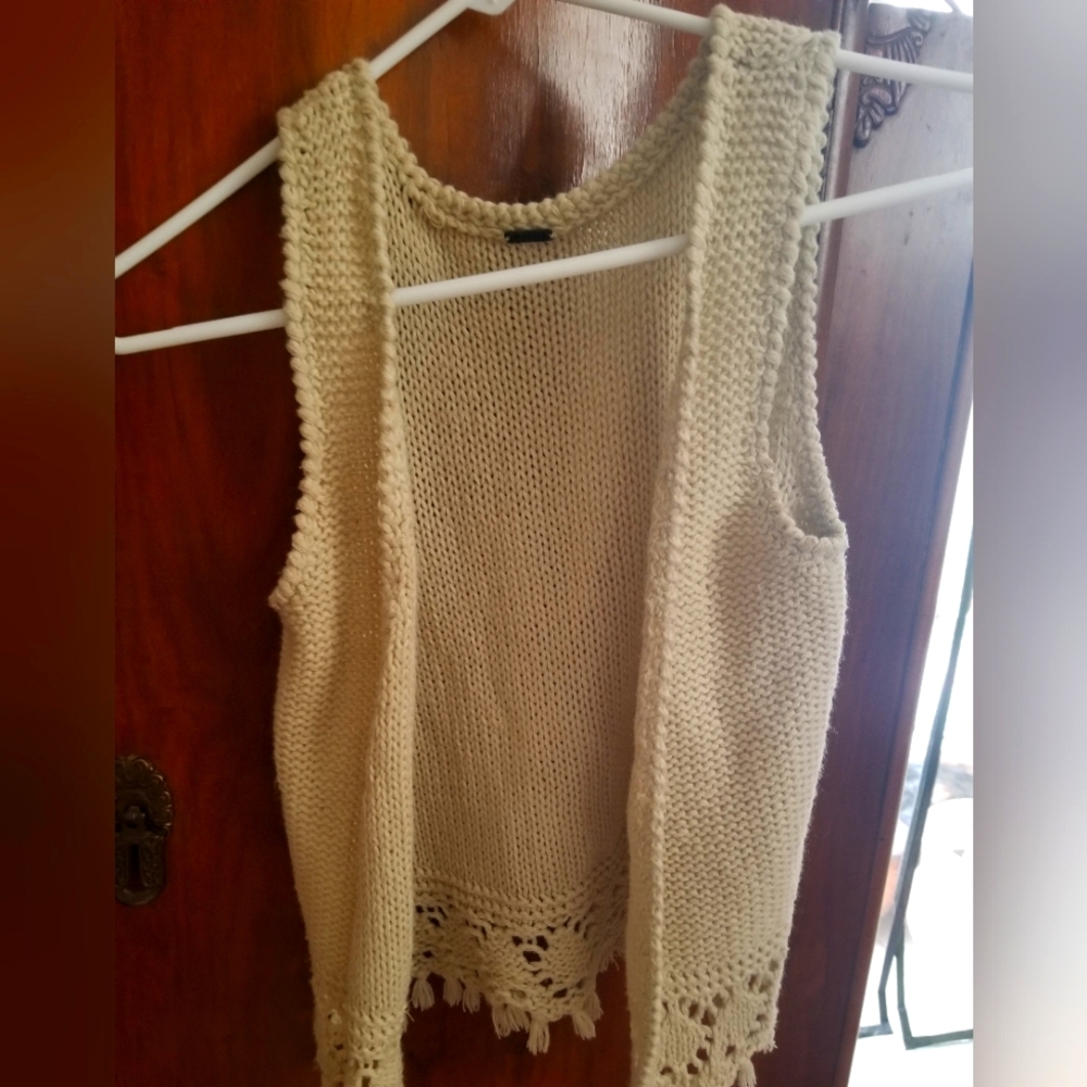 Crochet knit boho vest